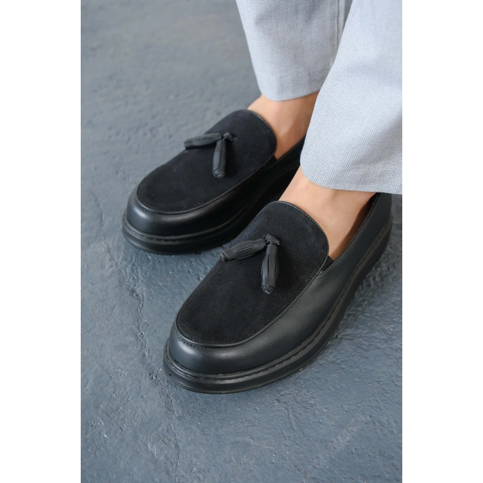 MN002 - CST Loafer Leather Mens Shoes BLACK