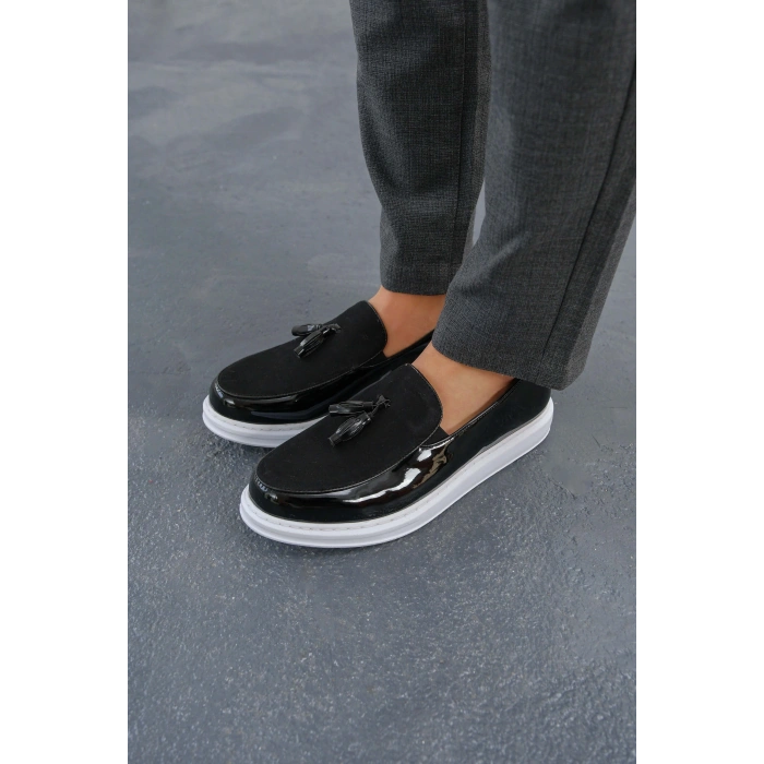 MN002 - RBT Loafer Verniciata Mens Shoes BLACK