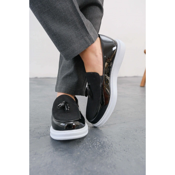 MN002 - RBT Loafer Verniciata Mens Shoes BLACK