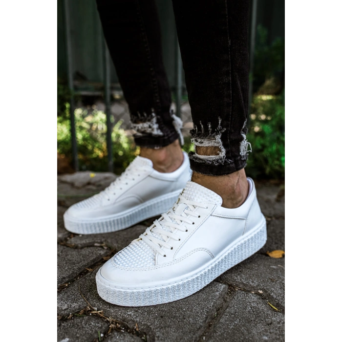 MN017 - FBT Pyramid Mens Shoes WHITE