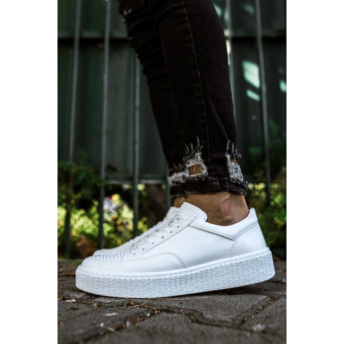 MN017 - FBT Pyramid Mens Shoes WHITE