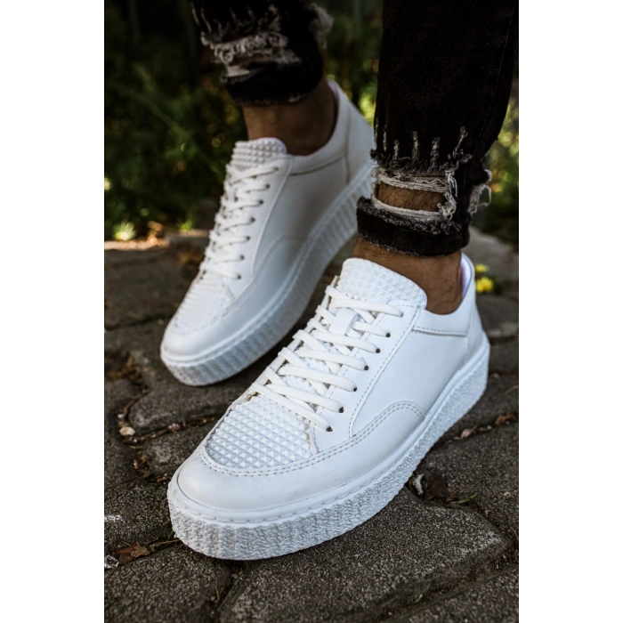 MN017 - FBT Pyramid Mens Shoes WHITE