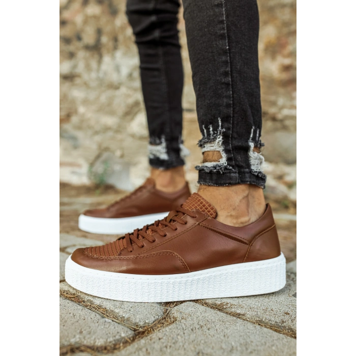 MN017 - FBT Pyramid Mens Shoes BROWN