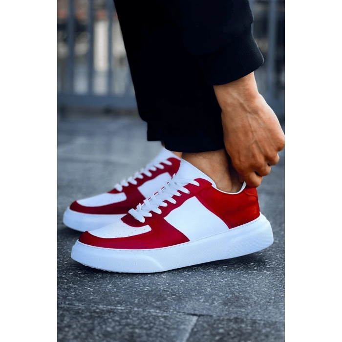 MN087 - CBT Kenton Erkek Ayakkabı KIRMIZI / BEYAZ