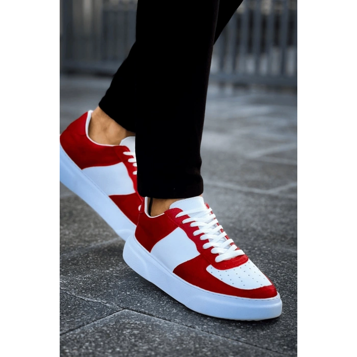 MN087 - CBT Kenton Erkek Ayakkabı KIRMIZI / BEYAZ