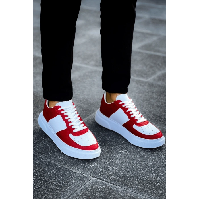 MN087 - CBT Kenton Erkek Ayakkabı KIRMIZI / BEYAZ