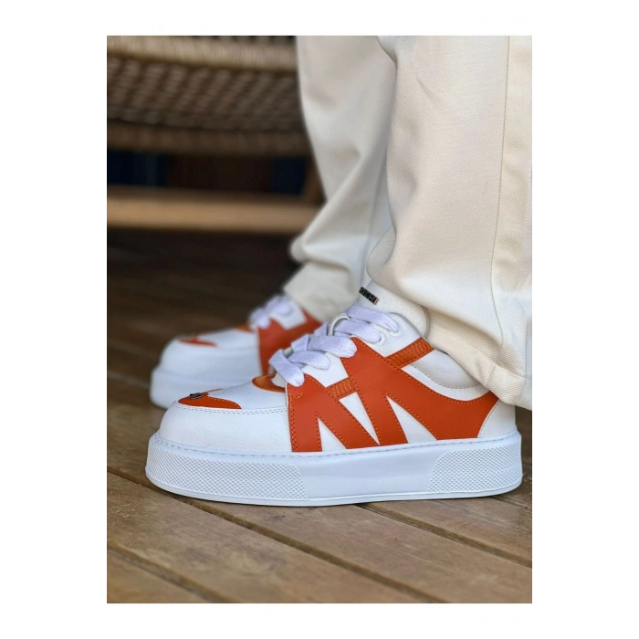 MN2407 - CBT Star-X Erkek Spor Ayakkabı Beyaz/Turuncu