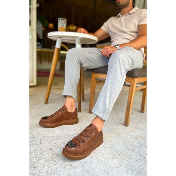 MN251 - CRT Mirror Mens Shoes TAN