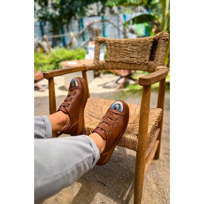 MN251 - CRT Mirror Mens Shoes TAN