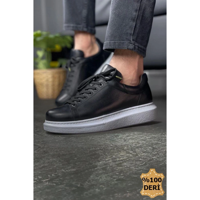 MN257 - DBT Estrella Leather Mens Shoes BLACK