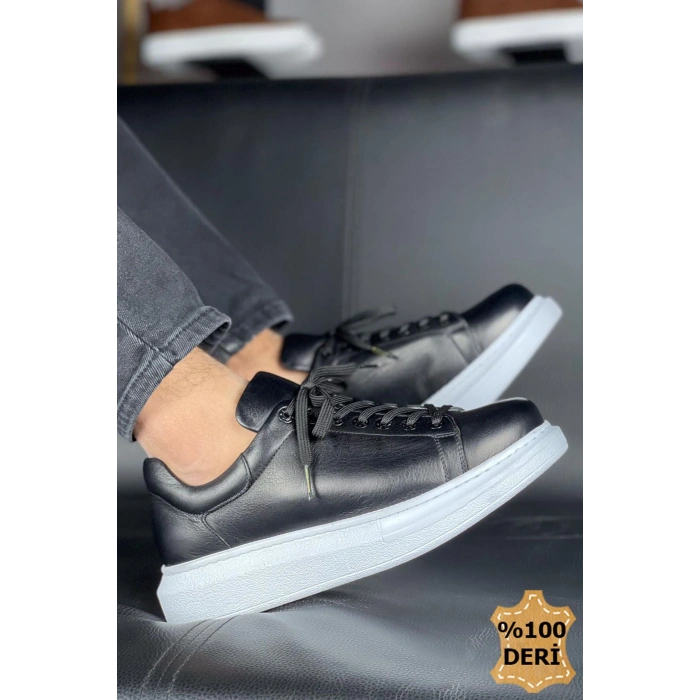 MN257 - DBT Estrella Leather Mens Shoes BLACK