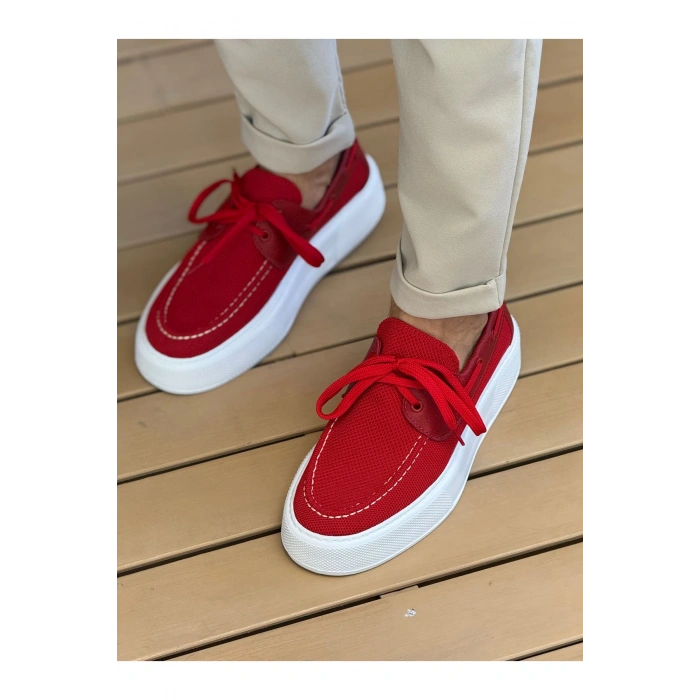 MN2602 - Triko Erkek Ayakkabı KIRMIZI