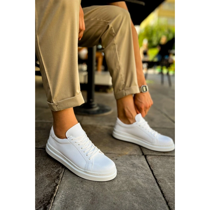 MN979 - Santoni CRT Spor Erkek Ayakkabı BEYAZ