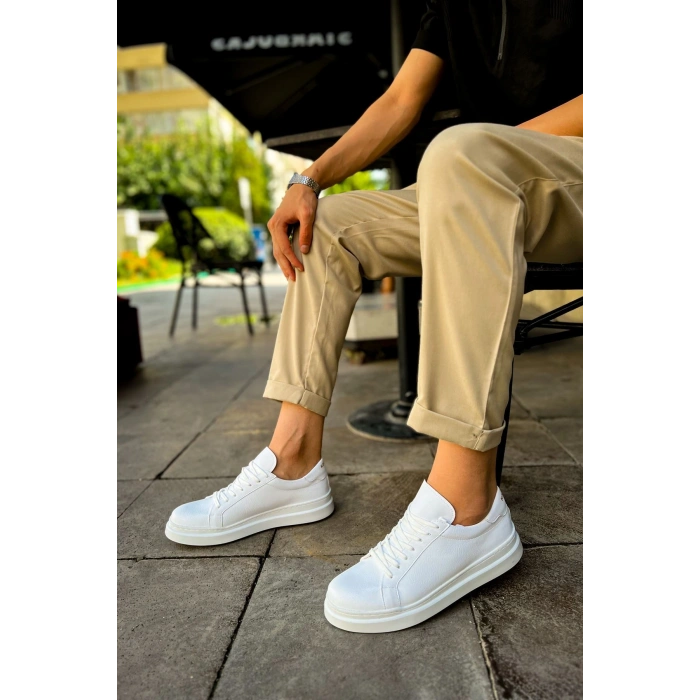 MN979 - Santoni CRT Sport Mens Shoes WHITE