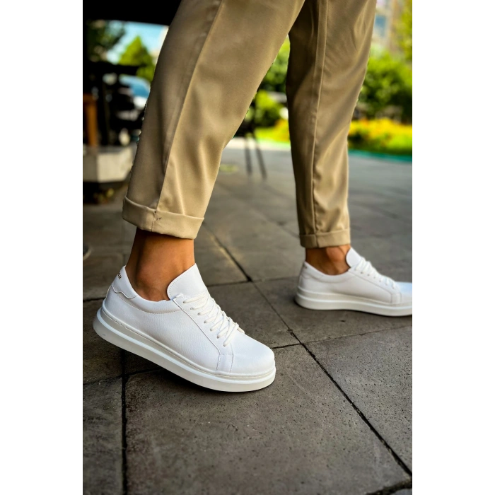 MN979 - Santoni CRT Sport Mens Shoes WHITE