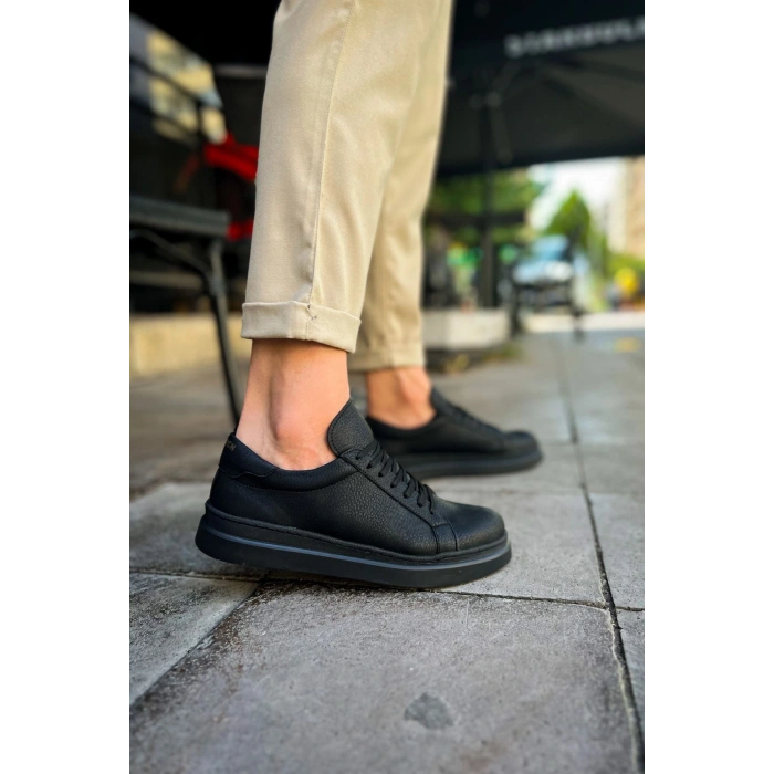 MN979 - Santoni CRT Mens Sports Shoes BLACK