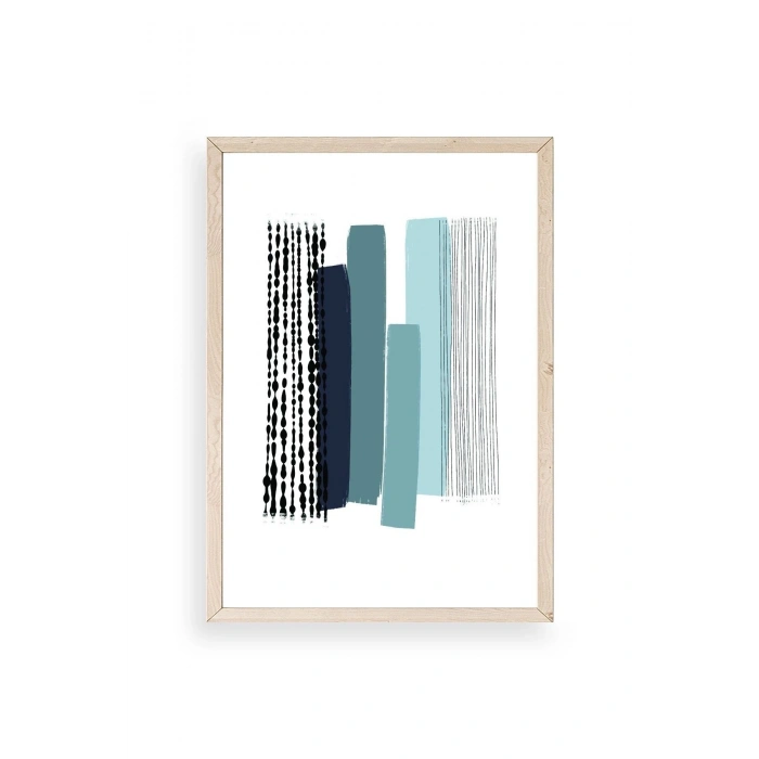 Modern Ahşap Çerçeveli Tablo 17 x 23