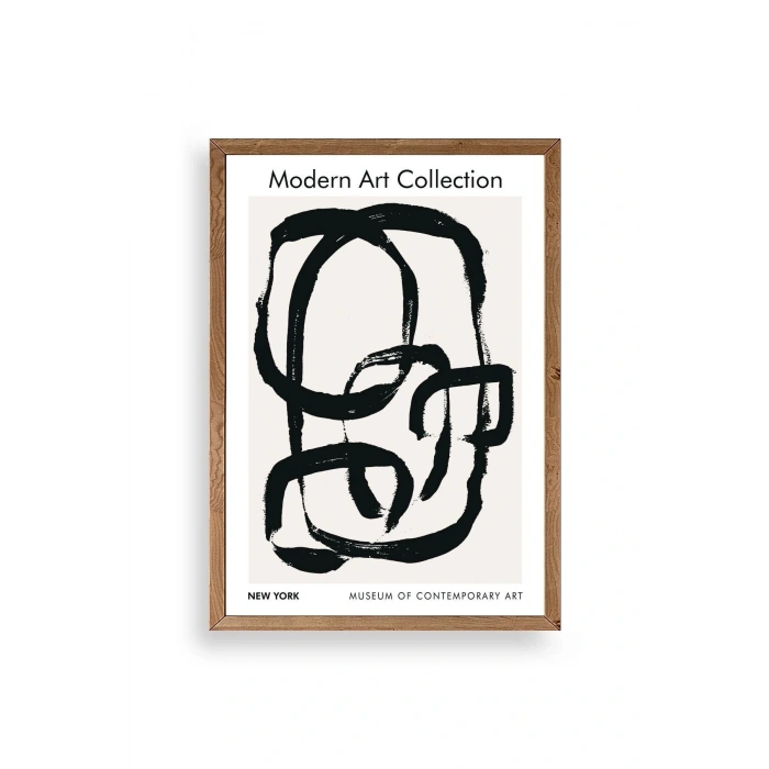 Modern Ahşap Çerçeveli Tablo 17 x 23