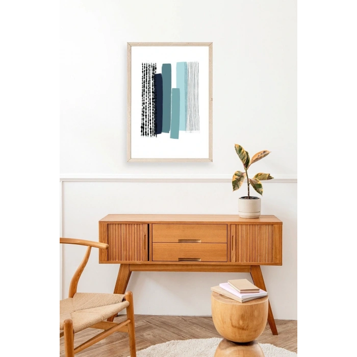 Modern Ahşap Çerçeveli Tablo 17 x 23
