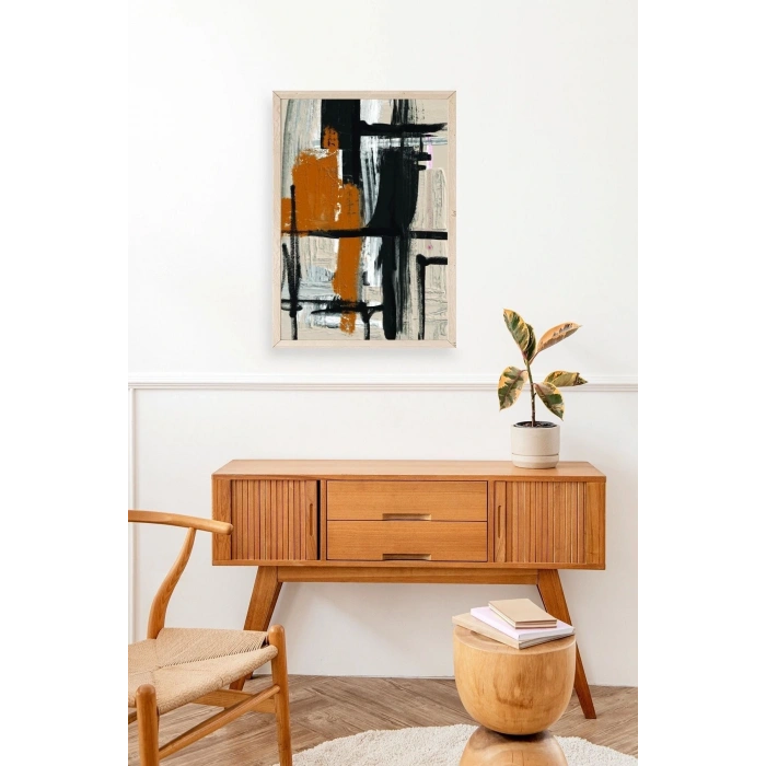Modern Ahşap Çerçeveli Tablo 17 x 23