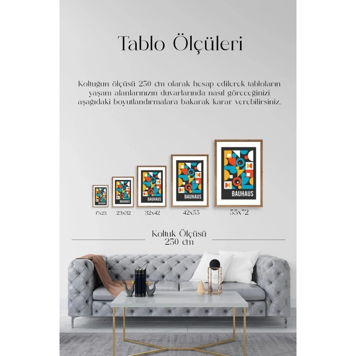 Modern Ahşap Çerçeveli Tablo 17 x 23