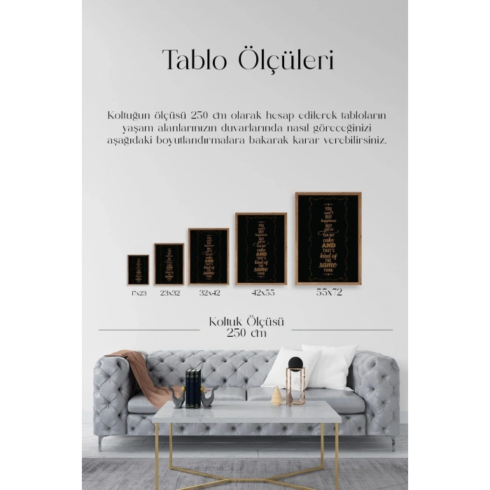 Modern Ahşap Çerçeveli Tablo 17 x 23