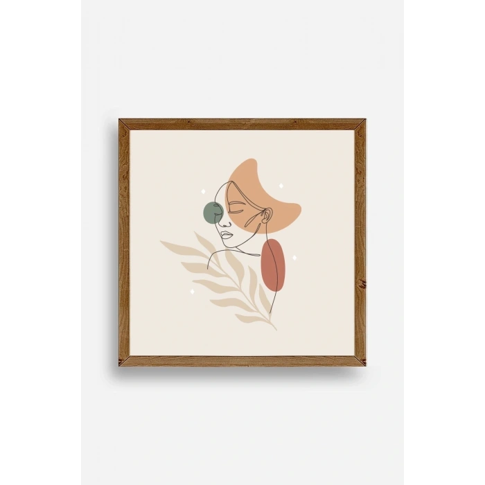 Modern Ahşap Çerçeveli Tablo 23 x 23