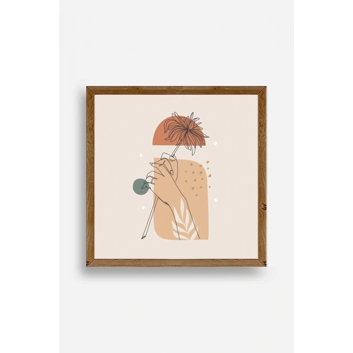 Modern Ahşap Çerçeveli Tablo 23 x 23