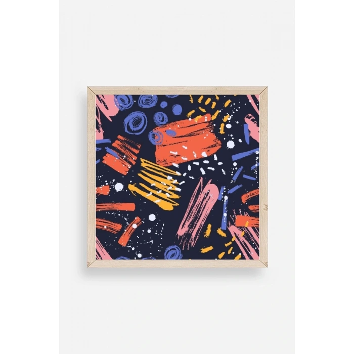 Modern Ahşap Çerçeveli Tablo 23 x 23