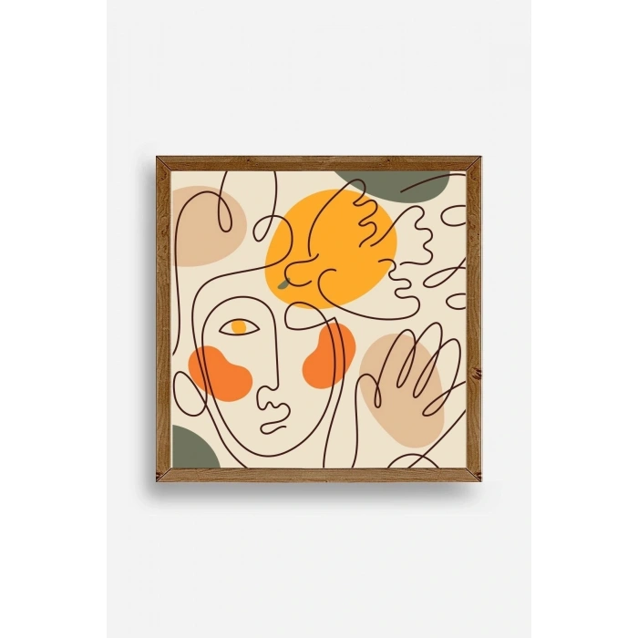 Modern Ahşap Çerçeveli Tablo 23 x 23