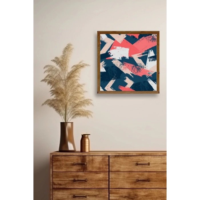 Modern Ahşap Çerçeveli Tablo 23 x 23