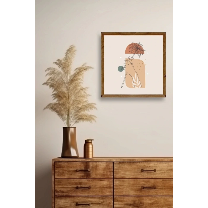 Modern Ahşap Çerçeveli Tablo 23 x 23