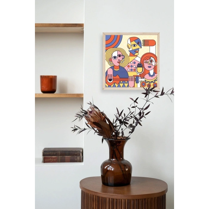 Modern Ahşap Çerçeveli Tablo 23 x 23