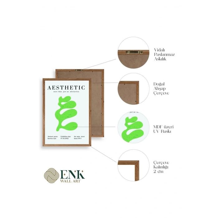 Modern Ahşap Çerçeveli Tablo 23 x 30