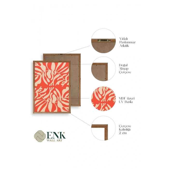 Modern Ahşap Çerçeveli Tablo 23 x 30
