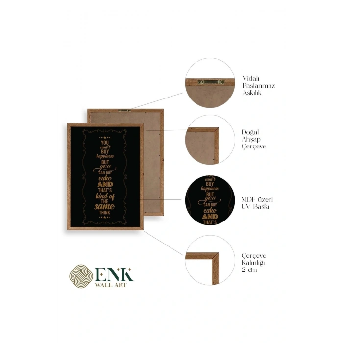 Modern Ahşap Çerçeveli Tablo 23 x 30