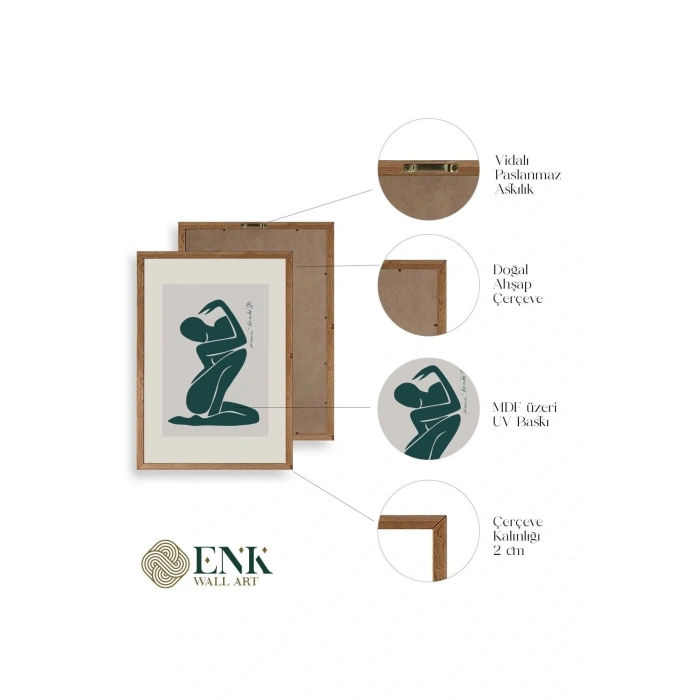Modern Ahşap Çerçeveli Tablo 23 x 30
