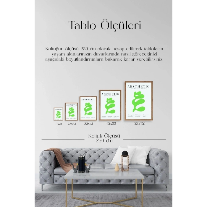 Modern Ahşap Çerçeveli Tablo 23 x 30