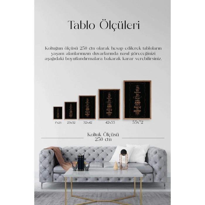 Modern Ahşap Çerçeveli Tablo 23 x 30