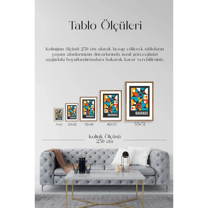 Modern Ahşap Çerçeveli Tablo 23 x 30