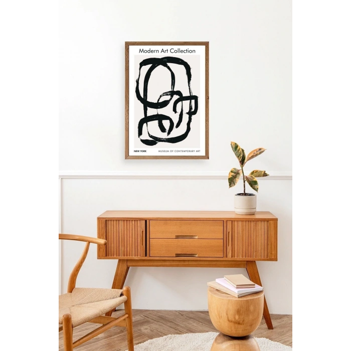 Modern Ahşap Çerçeveli Tablo 30 x 42
