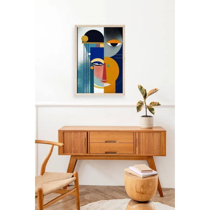Modern Ahşap Çerçeveli Tablo 30 x 42