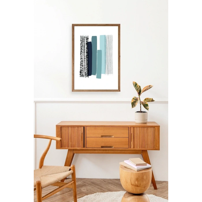 Modern Ahşap Çerçeveli Tablo 30 x 42