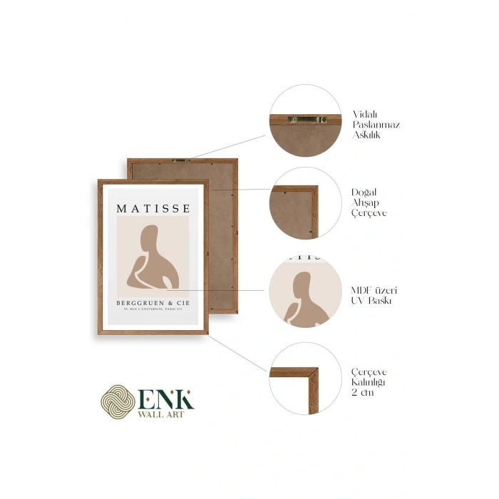 Modern Ahşap Çerçeveli Tablo 30 x 42