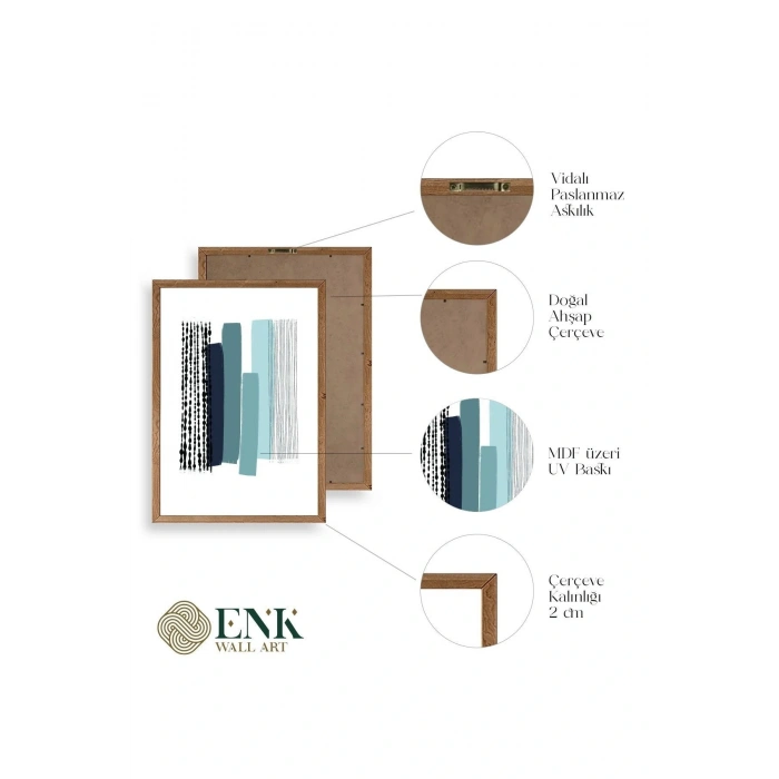 Modern Ahşap Çerçeveli Tablo 30 x 42