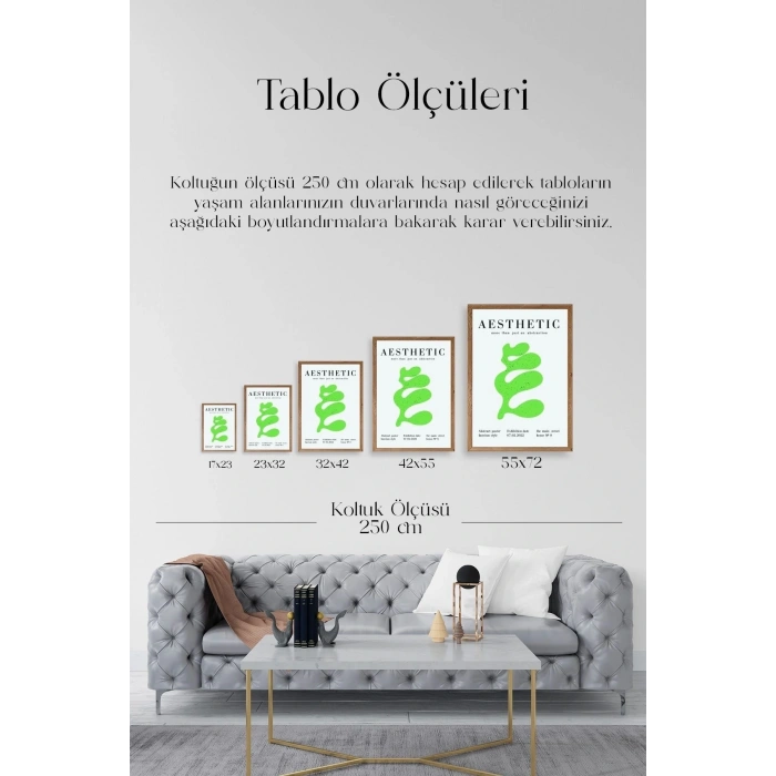 Modern Ahşap Çerçeveli Tablo 30 x 42