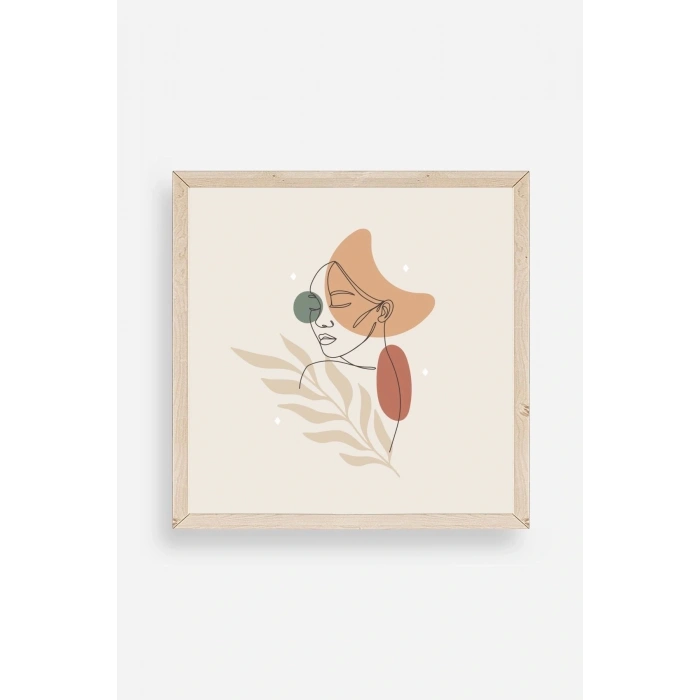 Modern Ahşap Çerçeveli Tablo 42 x 42