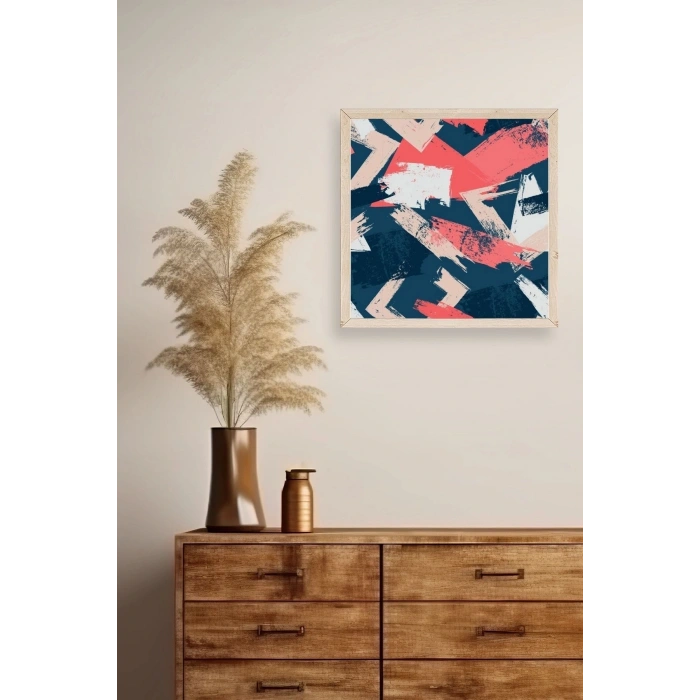 Modern Ahşap Çerçeveli Tablo 42 x 42