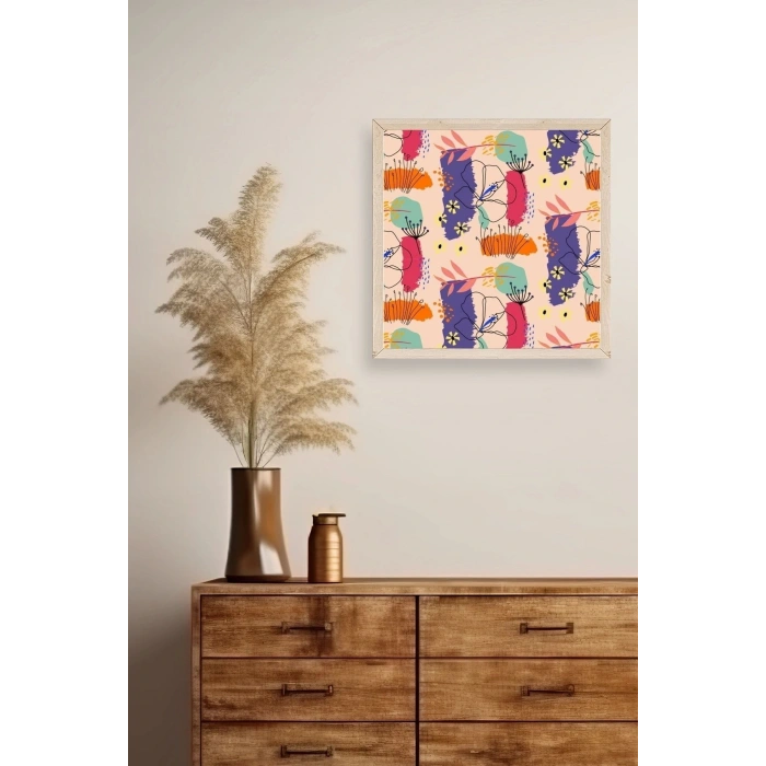 Modern Ahşap Çerçeveli Tablo 42 x 42