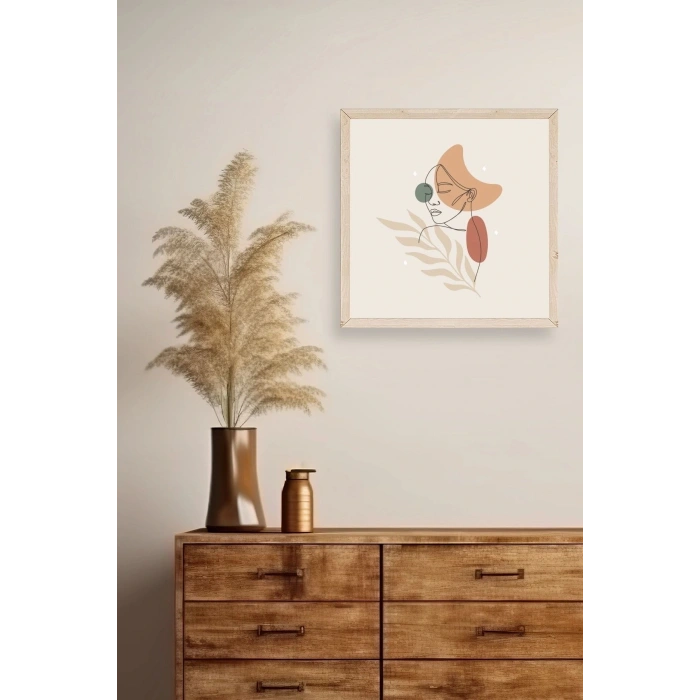 Modern Ahşap Çerçeveli Tablo 42 x 42